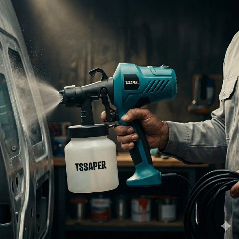 TSSAPER Pistola Elétrica Pintura 450W - Compressor Metal