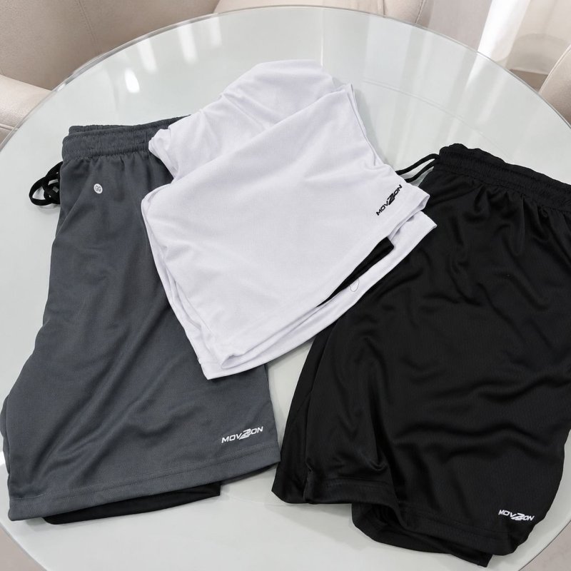 Kit 3 Shorts Masculino 2 Em 1 Dry Fit Academia Anti Odor