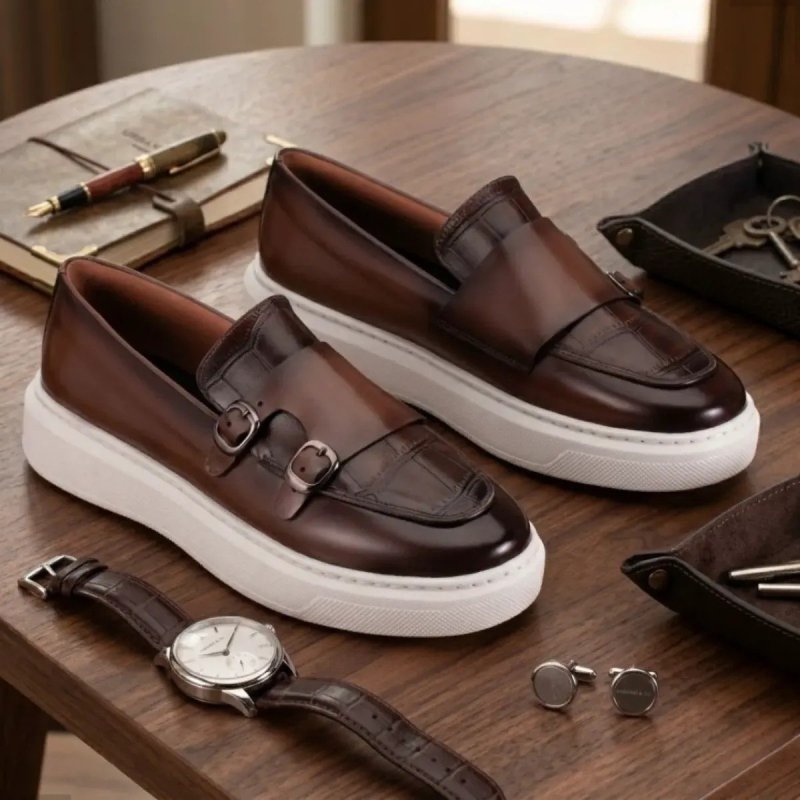 Loafer Masculino Sapato Couro Fivela Casual Premium Urbanzi (37 a 46)