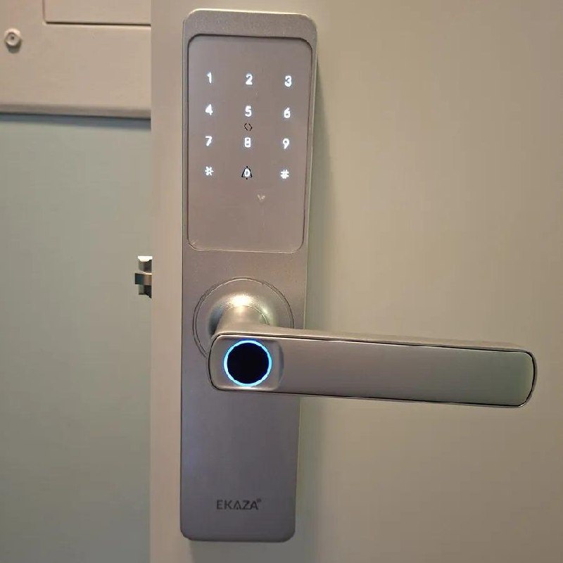 Fechadura Digital Wifi Inteligente Biometria e Senha Lyra Ekaza Inox