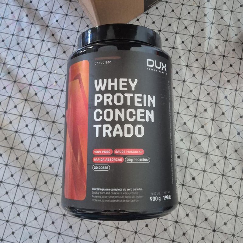 Whey Protein Concentrado Dux Sport Fitness Pó 900g Chocolate
