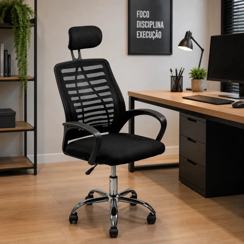 Cadeira de Escritório Diretor Mesh Dir360 - Conforto Premium