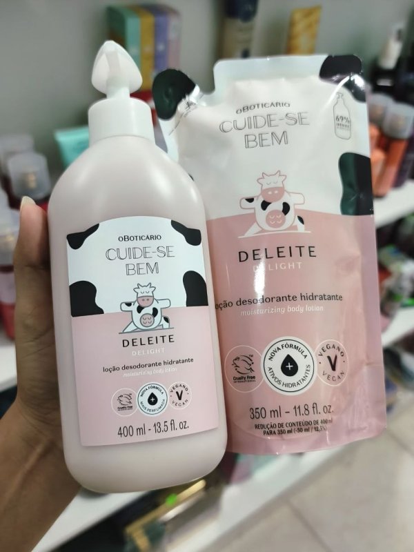 Combo Cuide-se Bem Deleite: Loção Corporal 400ml + Refil 350ml