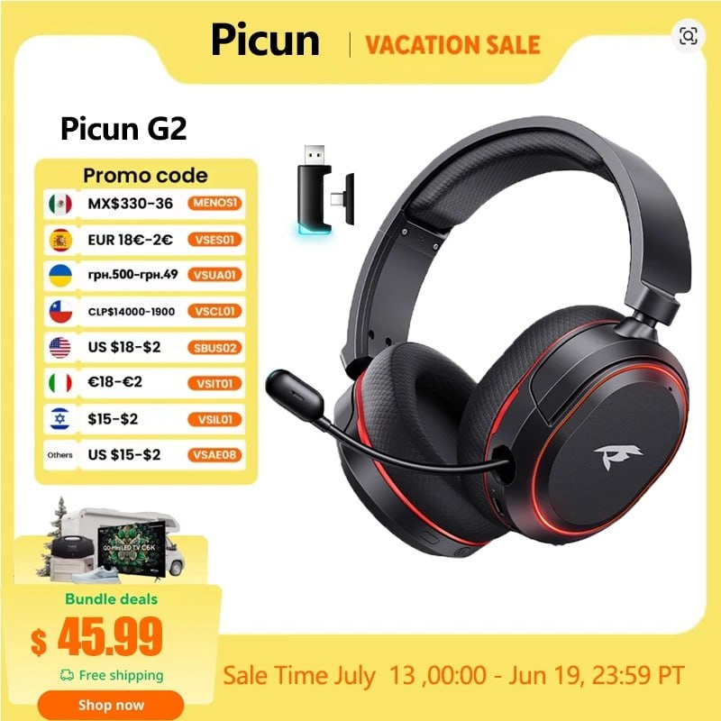 Headset sem fio Picun-G2