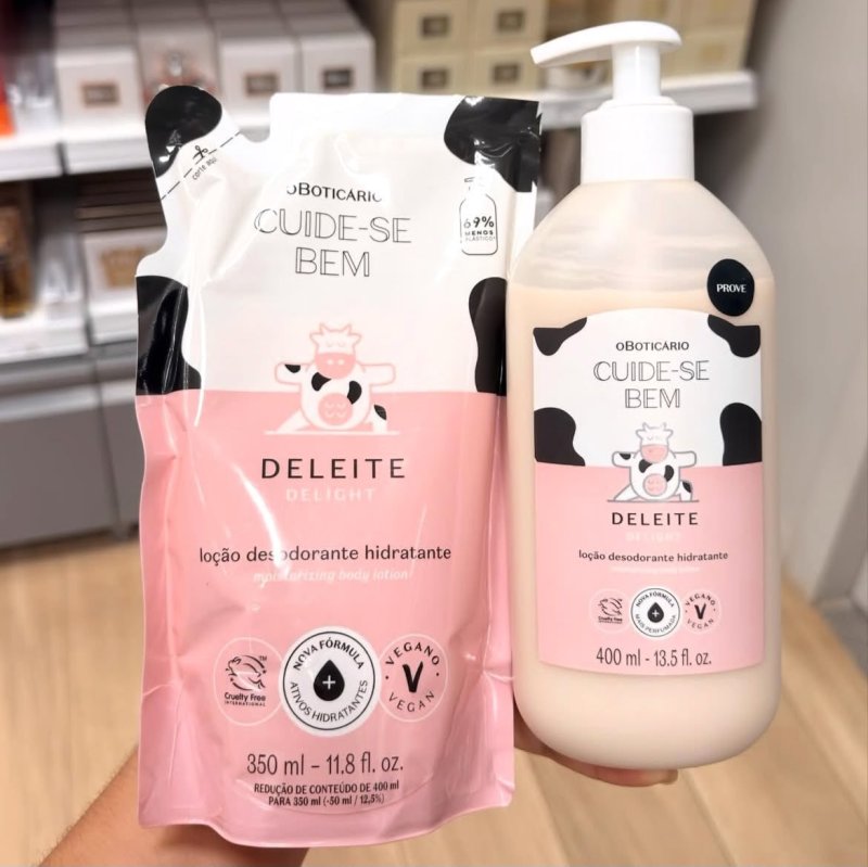 Combo Cuide-se Bem Deleite: Loção Corporal 400ml + Refil 350ml Neutra