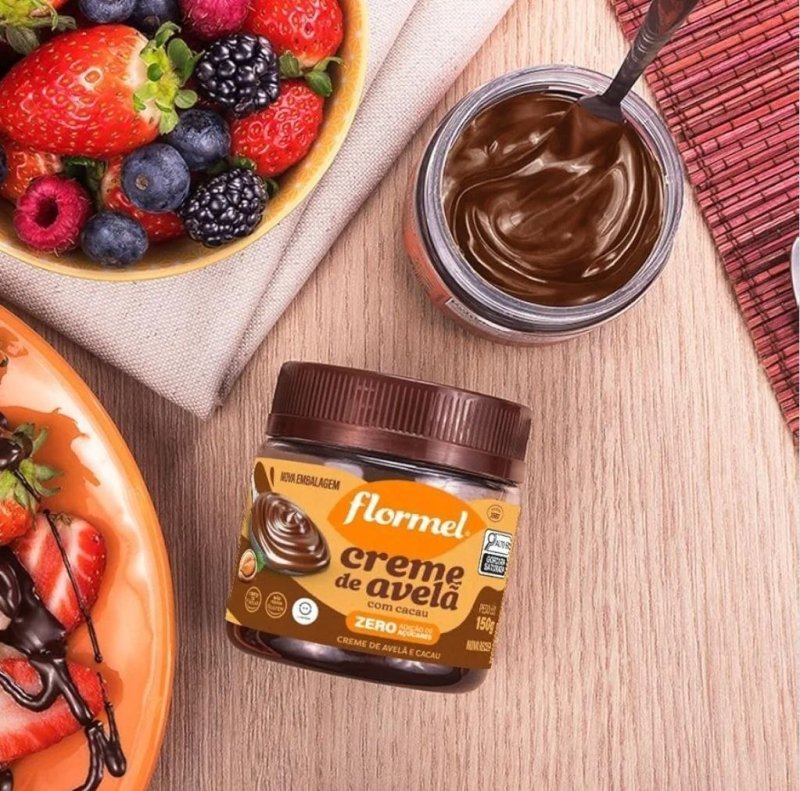 Creme de Avela com Cacau FLORMEL Zero Açúcar - 150 Gramas