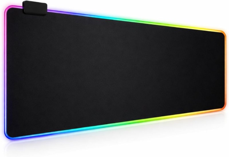 Mouse Pad Gamer RGB, 80x30cm Impermeável Antiderrapante com 13 Modos de Luz