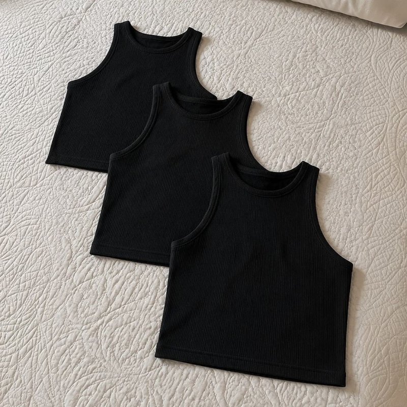 Kit 3 Regatas Insider Cropped In-form Seamless Branco U