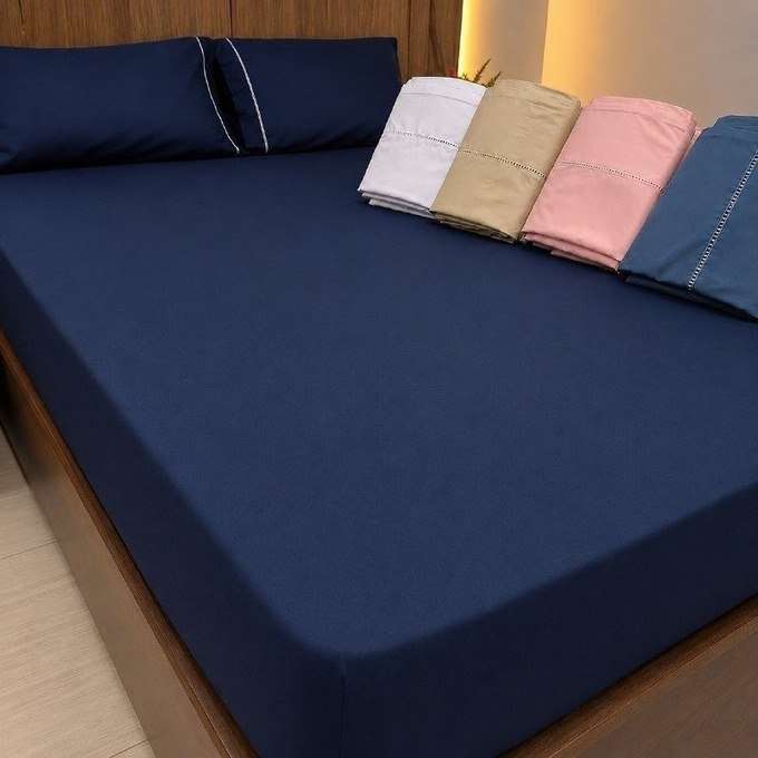 Jogo De Lençol 3 Pçs 400 Fios Cama Casal + Frete Grátis