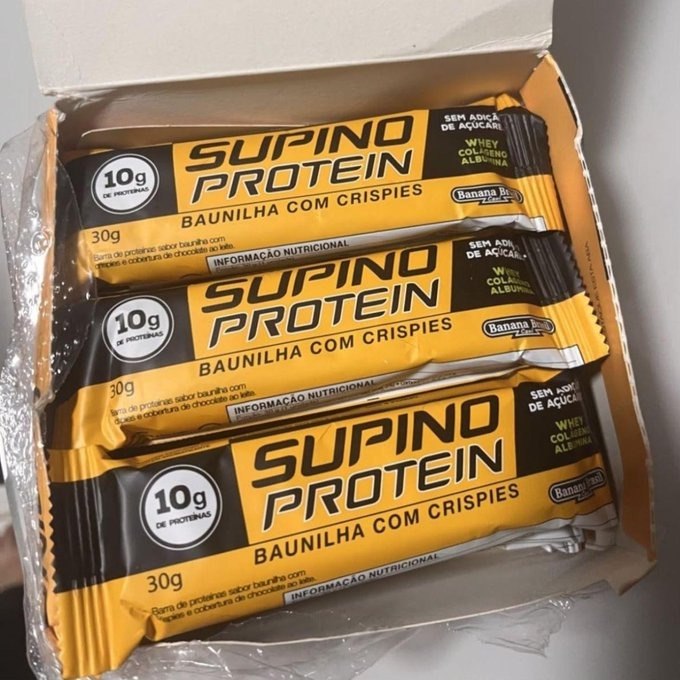 Barra De Proteína Supino Protein 12 Unidades + Frete Grátis