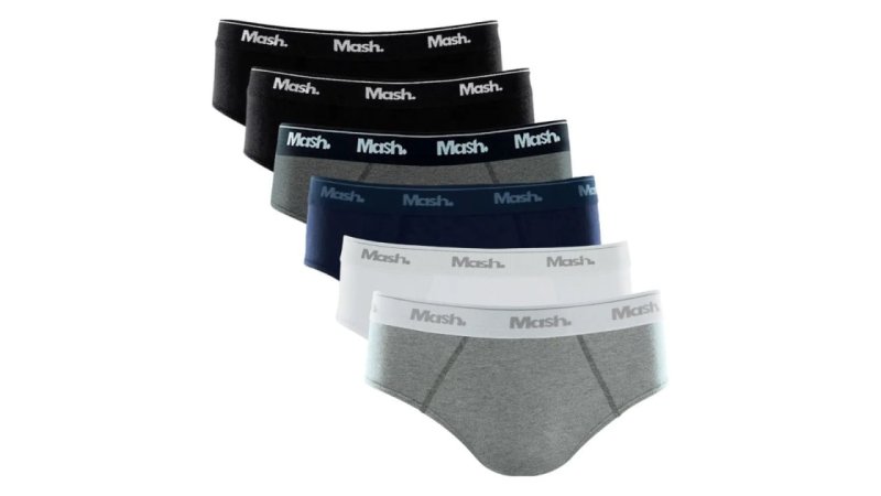 Kit 10 Cuecas Slip Mash Algodão