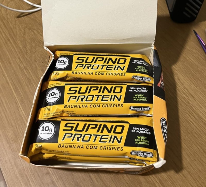 Banana Brasil Display Barra De Proteína Supino Protein Baunilha Com Crispies - 12 Unidades De 30G