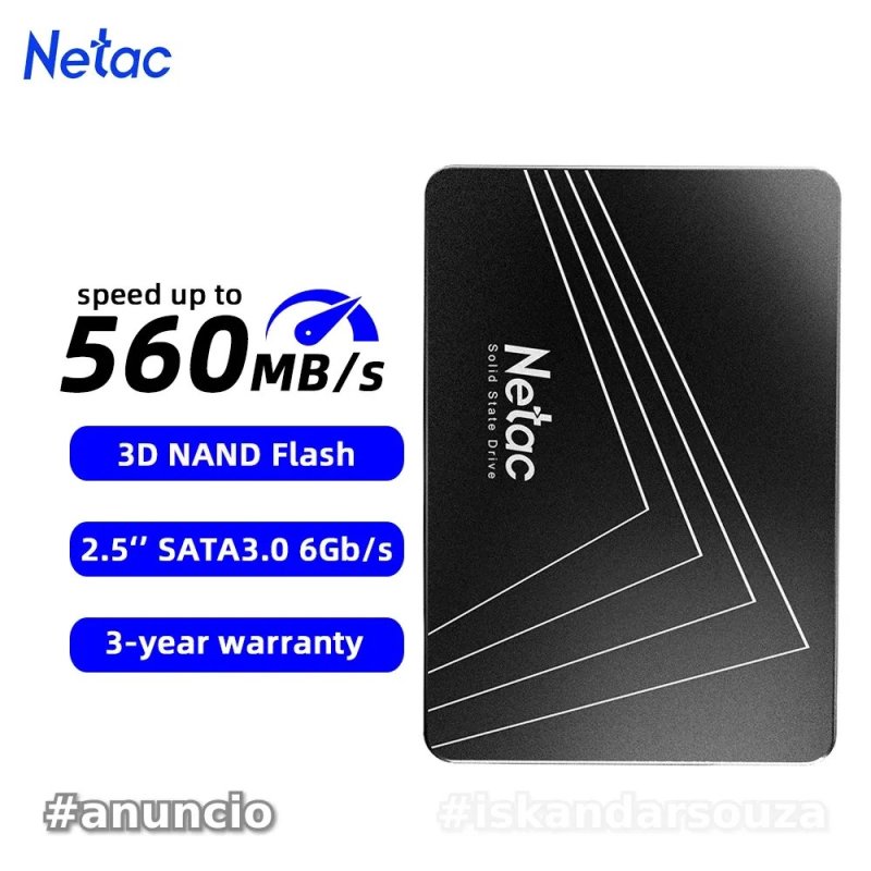 Netac 512GB SSD SATA3 2.5 BLACK