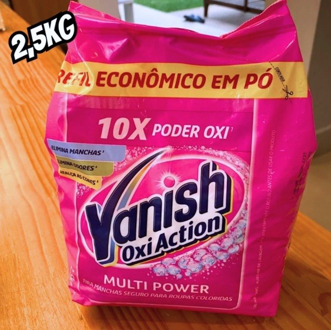 Vanish Tira Manchas Em Pó Multi Power Oxi Action 2,5kg Refil Econômico Para Roupas Coloridas