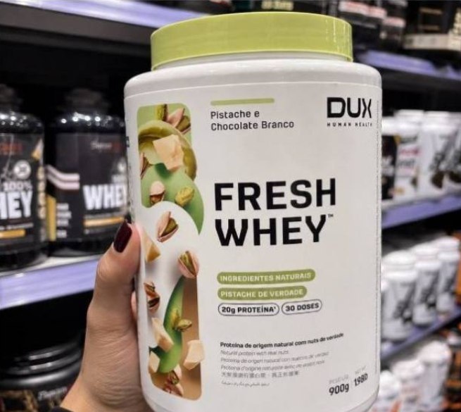 Whey Dux Fresh 900g Pistache E Chocolate Branco
