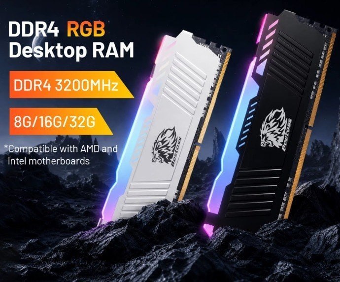 Memória Bestoss RGB DDR4 8GB 3200MHz CL18