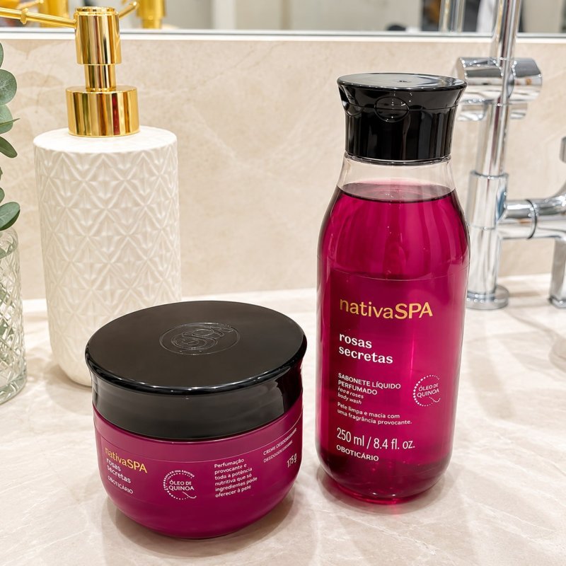 Combo Nativa Spa Rosas Secretas: Sabonete Líquido 250ml + Óleo