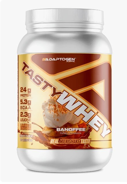 Suplemento Tasty Whey 3w Gourmet Whey Protein Adaptogen Science Pote 900g Sabor Banoffee