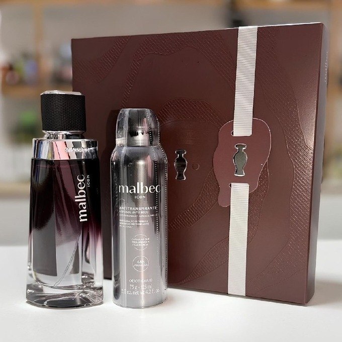 Kit Presente Malbec Icon - Perfume 100ml + Desodorante 75g + Frete Grátis