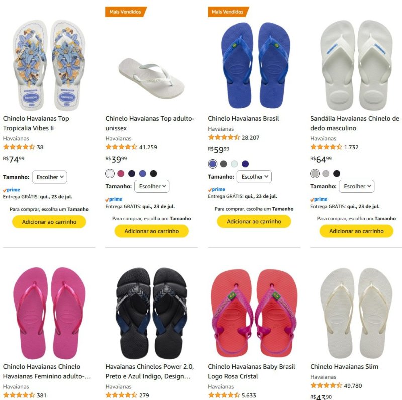 Economize 40% em Havaianas com cupom HAVA40