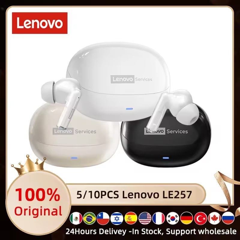 5 UNIDADES - Lenovo LE257 TWS Bluetooth 6.0