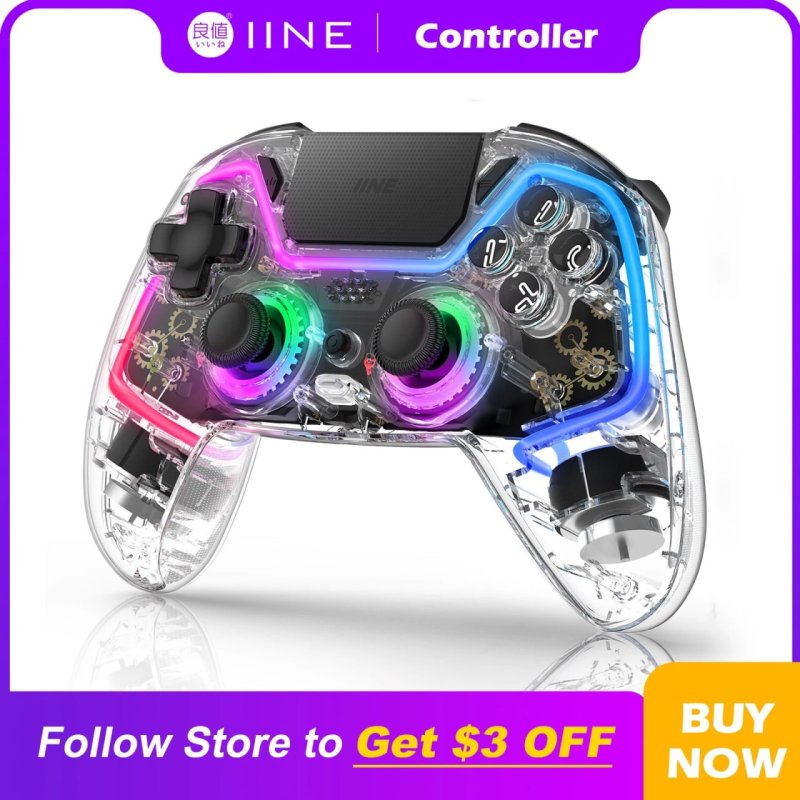 Controle para PS4 IINE BASTET com Hall Effect, Analógico Magnético