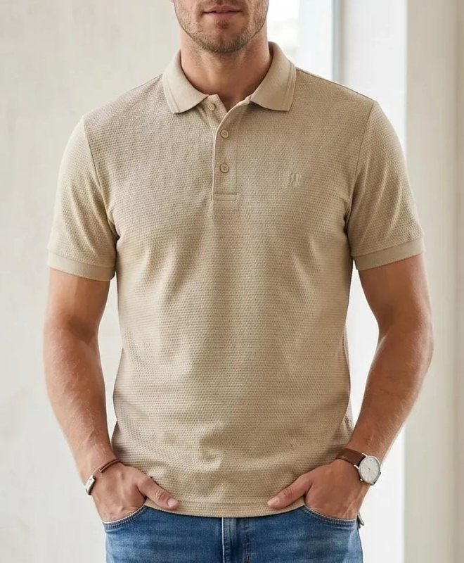 Polo Piquet Texturizada Polo Wear Azul-claro
