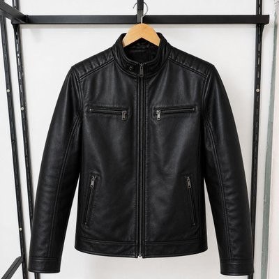 Casaco De Couro Masculina Slim Promoção Frio Inverno