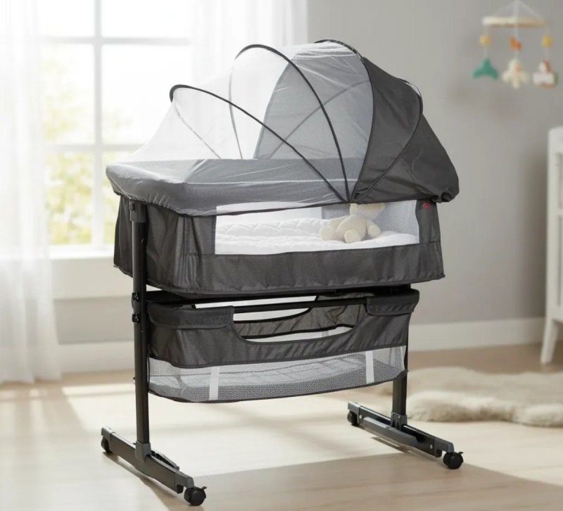 Berço Portátil Bebê Acoplado Co-Bed Connect Maxi baby (Grafite)