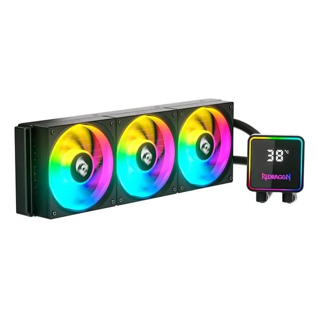 Water Cooler 360mm Redragon, Argb, Display Lcd, Preto