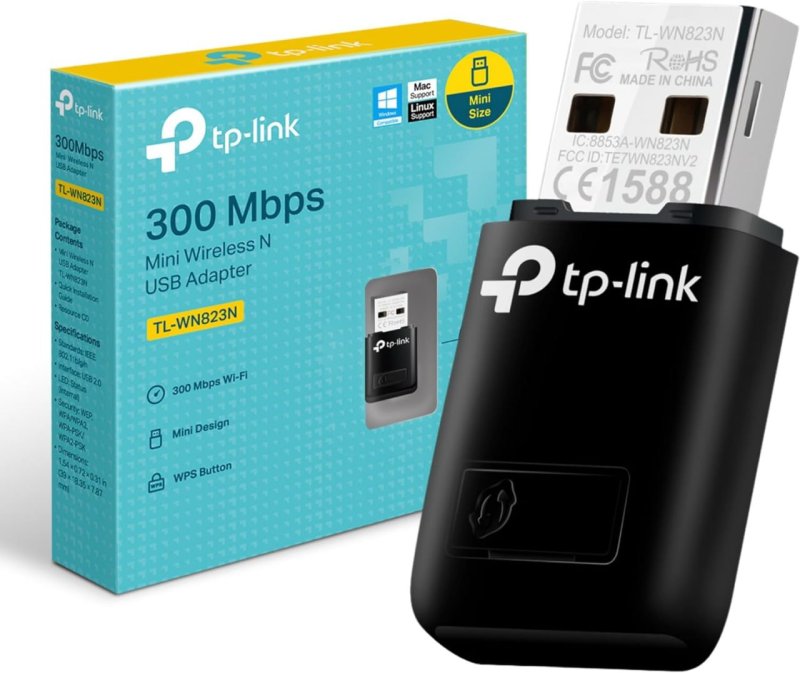 TP-Link Adaptador Wireless USB 300 MBPS (2 4 GHZ), TL-WN823N