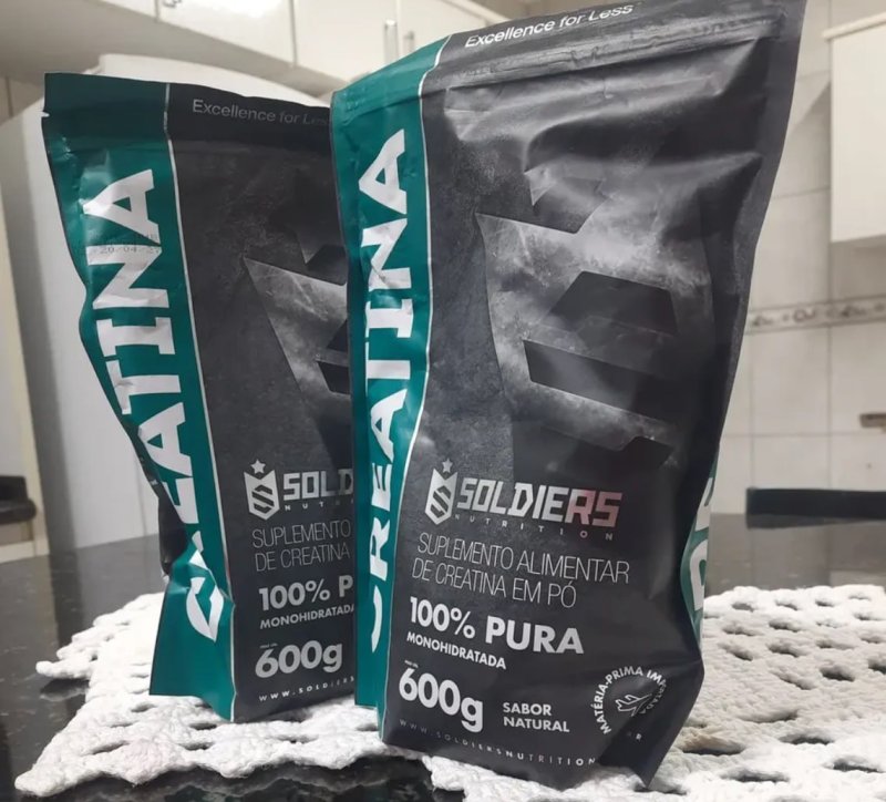 Creatina Monohidratada 1200g Soldiers Nutrition 100% Pura Sem Sabor