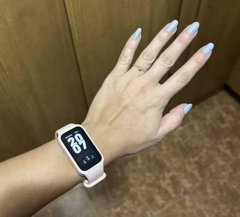 Relógio Smartwatch Smart Band 9 Active Tela 1.47 Caixa Rosa Pulseira Rosa