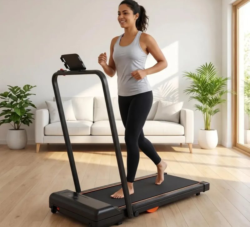 Esteira Ergométrica Led Elétrica Dobrável Casa 12km/h 120kg Preto 127v
