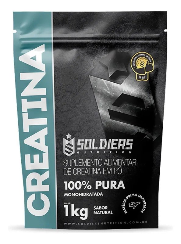 Creatina 1kg Suplemento Monohidratada em pó 100% Pura Soldiers Nutrition