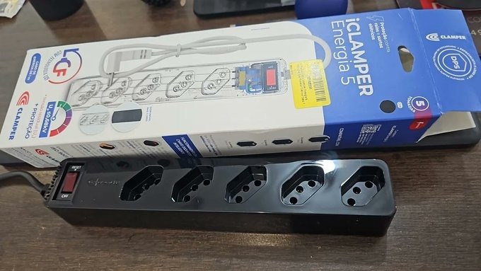 Filtro de Linha com Protetor de Surto DPS iClamper Energia 5 + Frete Grátis