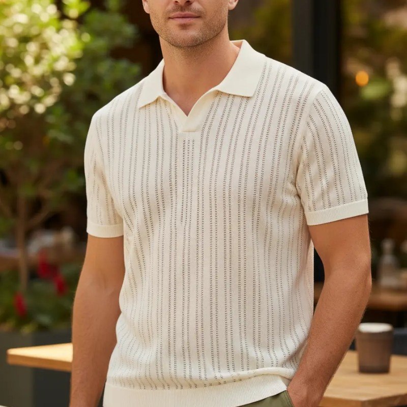 Camisa Gola Polo Tricot Masculina Texturizada Turim Opus