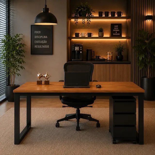 Mesa Gamer Para Quarto Com Gaveteiro Integrado Mel