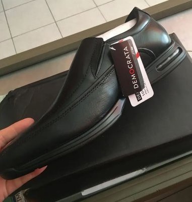 Sapato Social Democrata Comfort Air Spot Couro Masculino