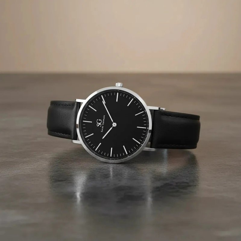 Relógio Masculino Saint Germain Murray De Quartzo 40mm Preto Prateado