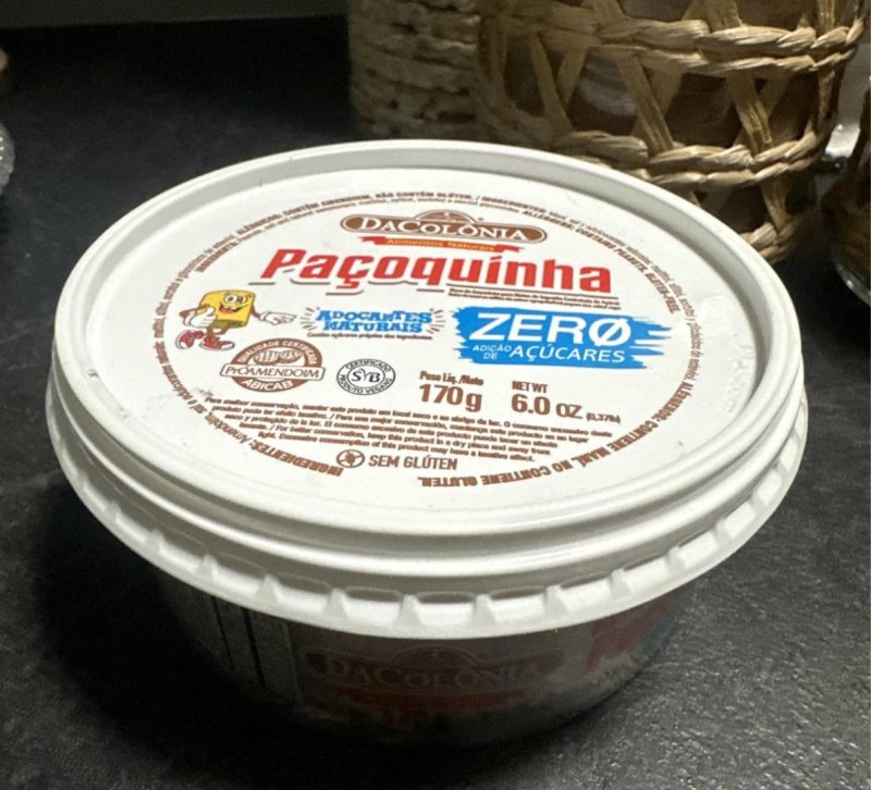 Da Colonia Paçoquinha Rolha Zero Adição De Açúcares 170G