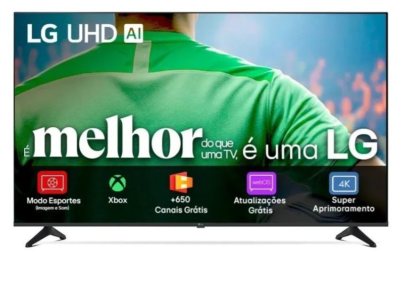 Smart TV LG UHD AI UA75 50 Polegadas HDR10 Pro Processador 7 AI GER8 webOS 25