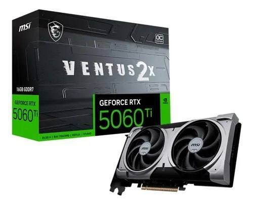 Placa De Video Msi Geforce Rtx 5060 Ti Ventus 2x Oc Black Plus 16gb