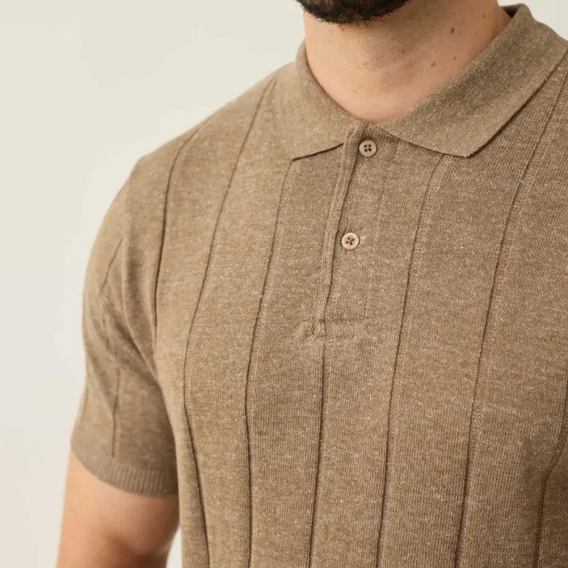 Camisa Polo Masculina Tricot Casual Canelada Original