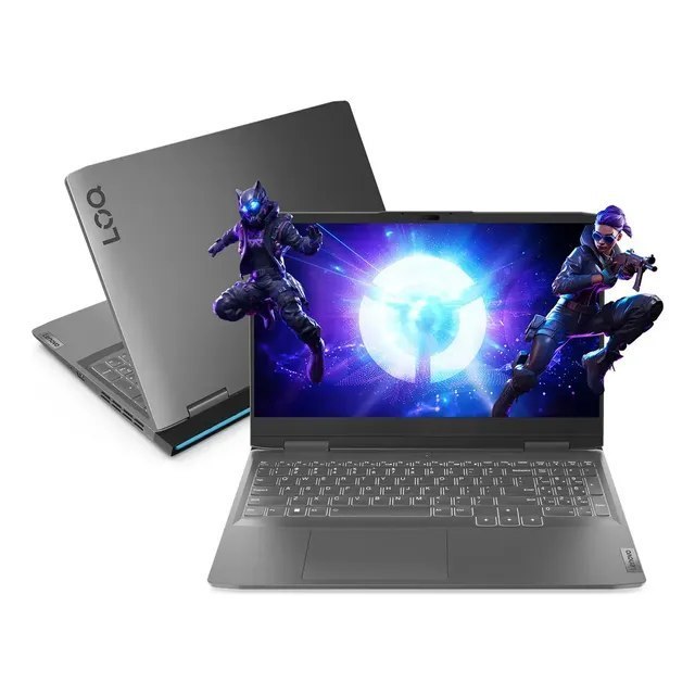 Notebook Gamer Lenovo Loq 15irx9 Intel Core I5-13450hx 16gb 512gb Ssd Rtx 3050 Windows 11 - 83kh0006br Luna Grey