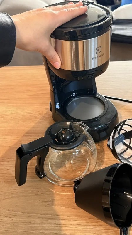 Cafeteira Elétrica Electrolux Jarra Vidro Acabamento Inox