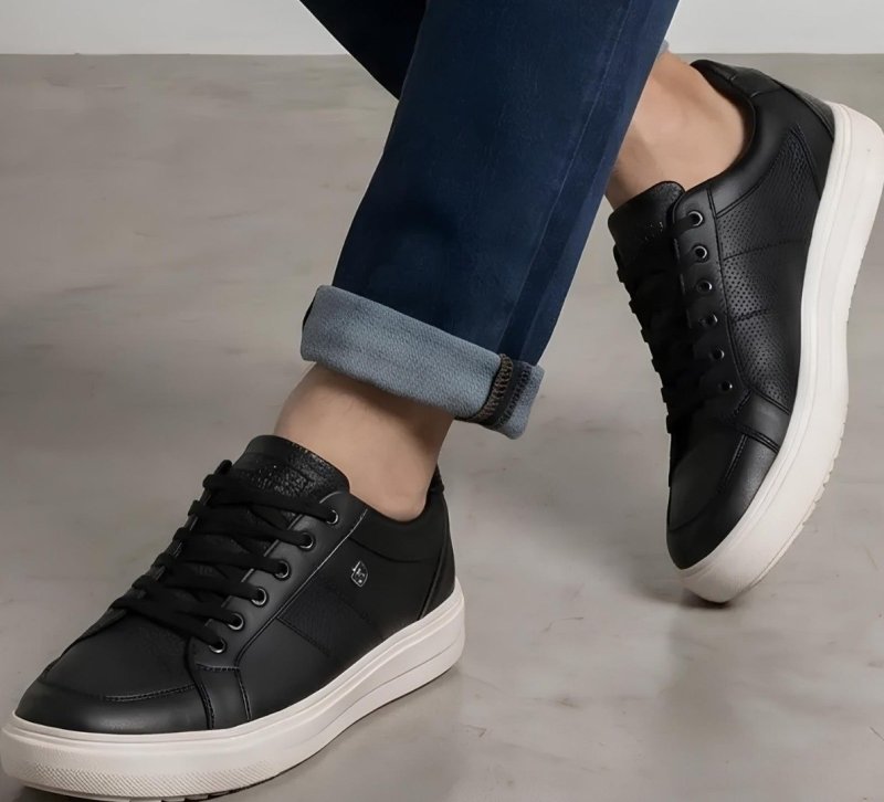 Tênis Casual Design Moderno Confortável Polo Wear Preto 39 Br