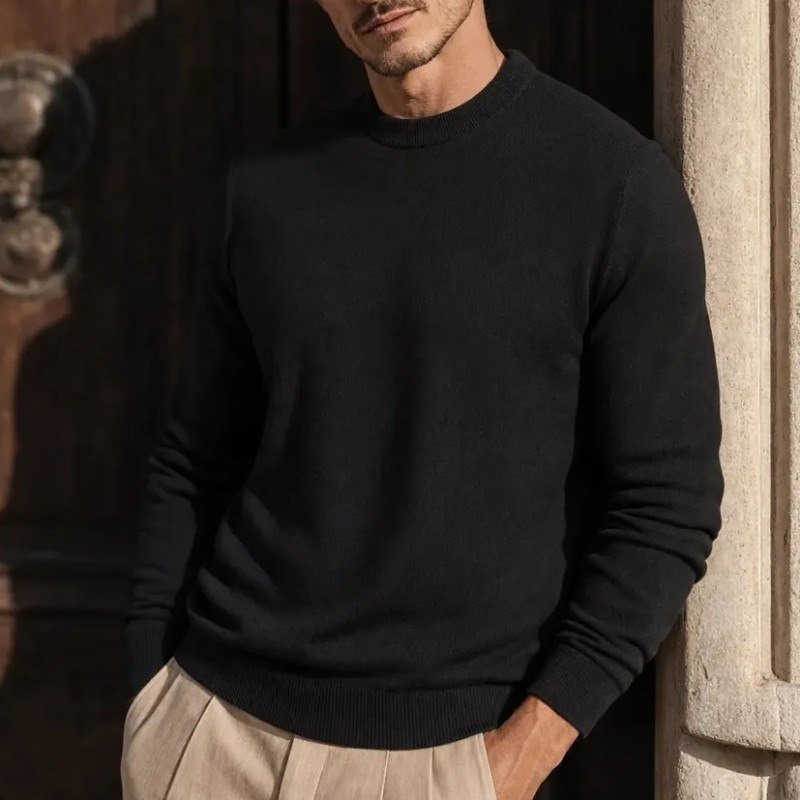Sueter Polo Inverno 100% Algodão Masculino Marinho Premium