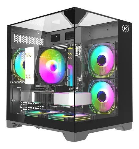 Gabinete Gamer Kalkan Midgard Vision Vidro Temperado Micro Preto