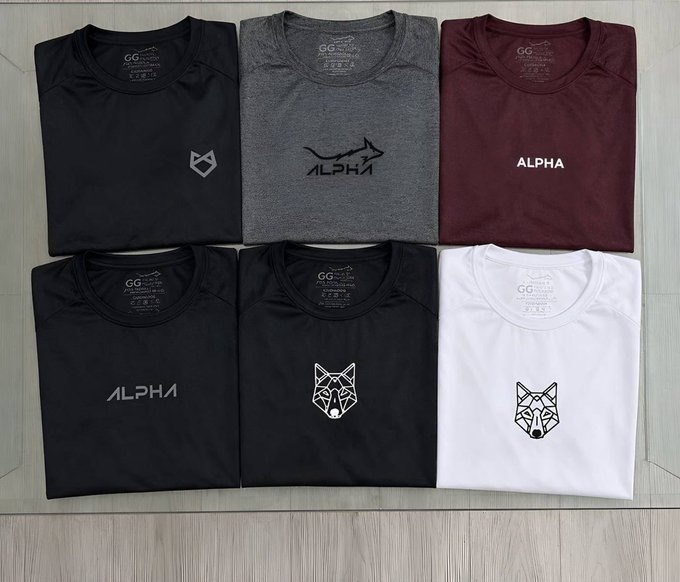 Kit com 6 Camisetas Alpha